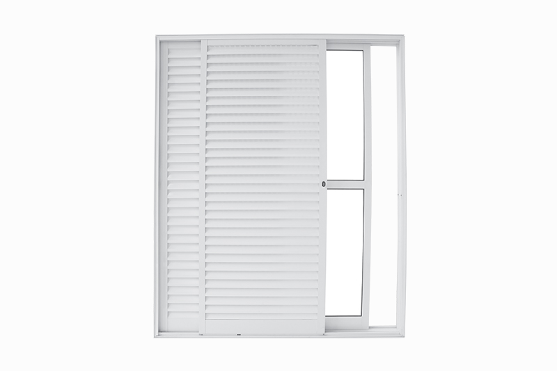 Porta de Correr 3 Folhas com Veneziana